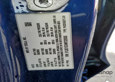 2022 Tesla Model 3 из США, поврежденный, VIN 5YJ3E1EC4NF328585